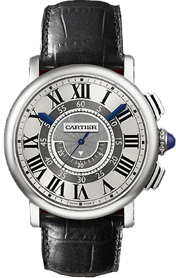 Cartier Rotonde Swiss-Made Automatic Gold Bezel Jet Black Dial Watch