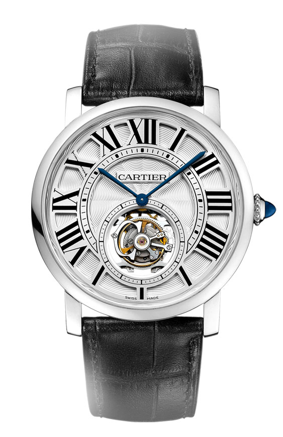 Cartier Rotonde W1556216 Open-face Steel & Gold Charm 28mm Timepiece