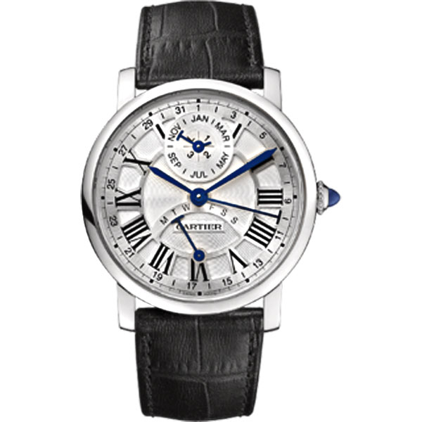 Cartier Rotonde Mens Watch: Classic Automatic Silver Dial Reps