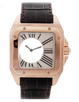 Cartier Santos de Cartier 18K Rose Gold Automatic Watch - Chic Vintage Charm