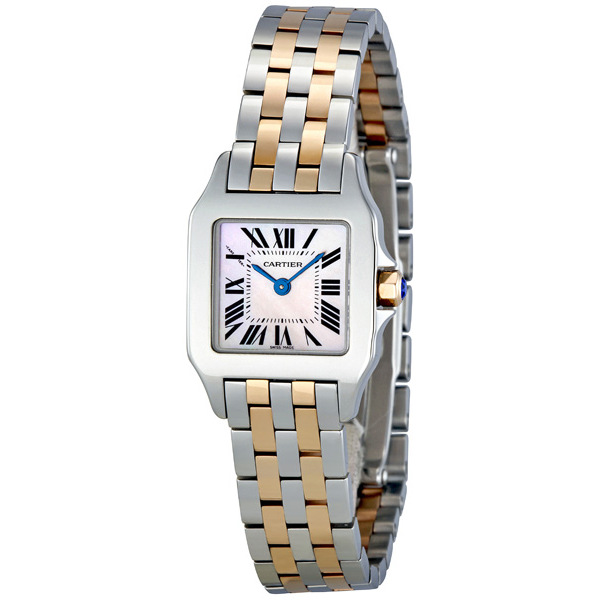 Cartier Santos Steel Swiss Automatic Silver Dial Mens Watch Replica