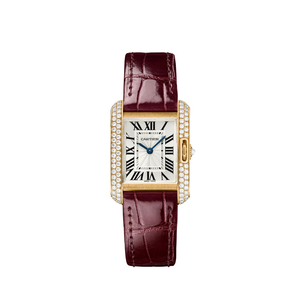 Cartier Tank Anglaise WT100013 - Elegance in Gold & Mother-of-Pearl Watch