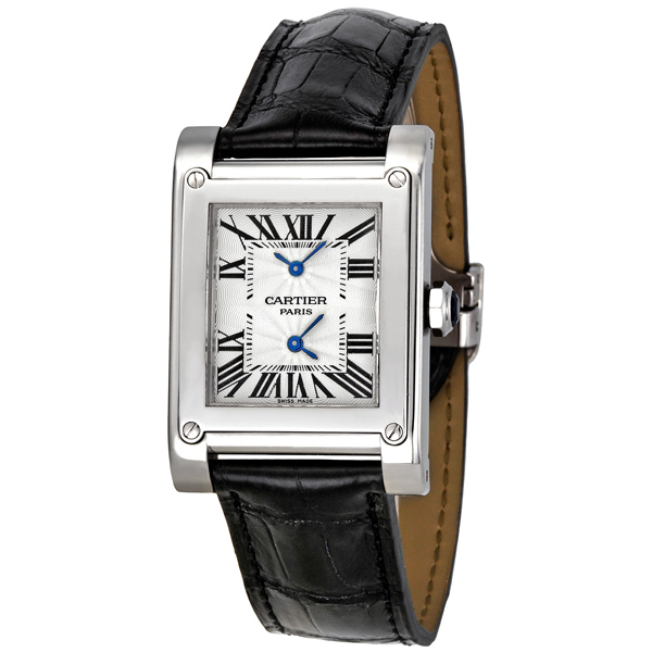 Cartier Tank Solo W1534351 White Gold Swiss Quartz Ladies Watch