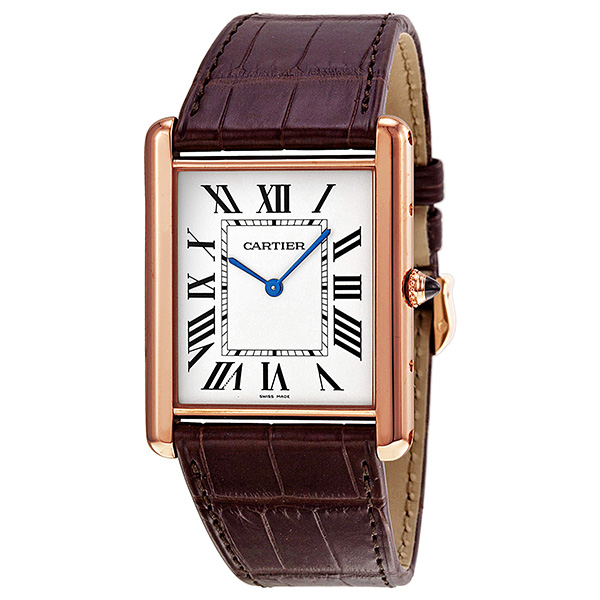 Cartier Tank W1560017 Imitation Automatic Chrome Silver Dial Men's Watch