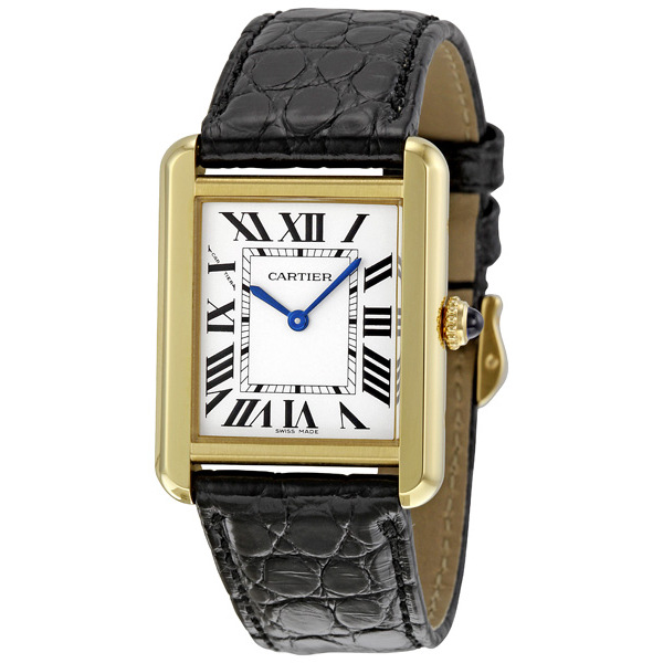 Cartier Tank W5200002 Imitation Classic Round Face Silver Tone Quartz Watch