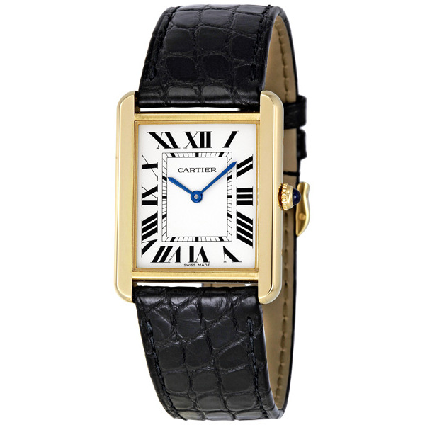 Cartier Tank W5200004 Gold Plated Automatic Lady's Watch - Luxe Rose Gold - Elegant Cuff Design
