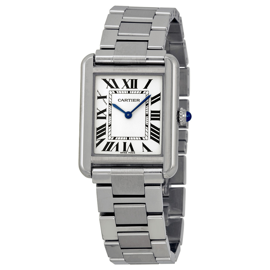 Cartier Tank W5200013 Opaline Silver Dial Classic Gent's Watch