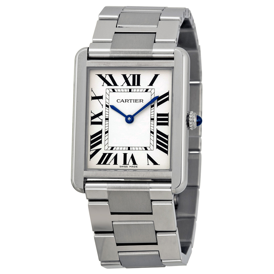 Cartier Tank W5200014 Imitation Silver Opaline Automatic Watch