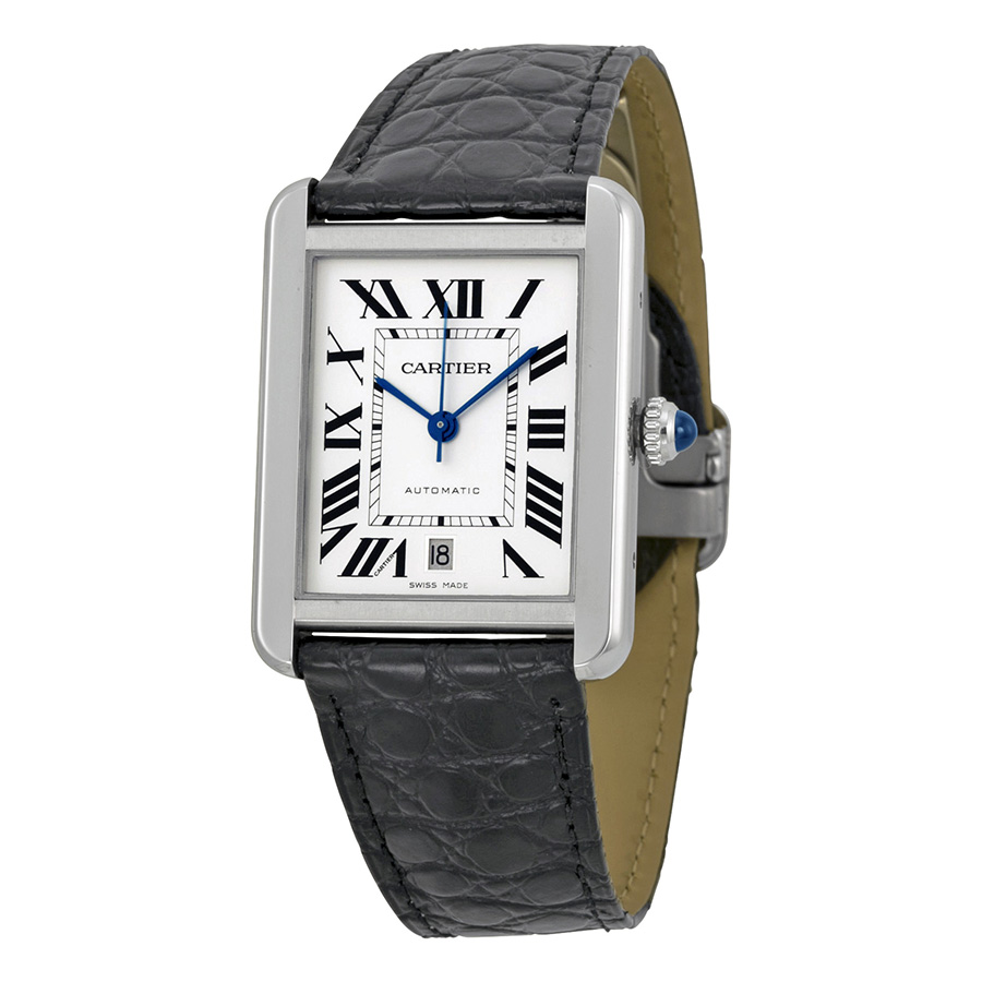 Cartier Tank W5200027 Imitation Automatic Silver Dial Stainless Steel Watch