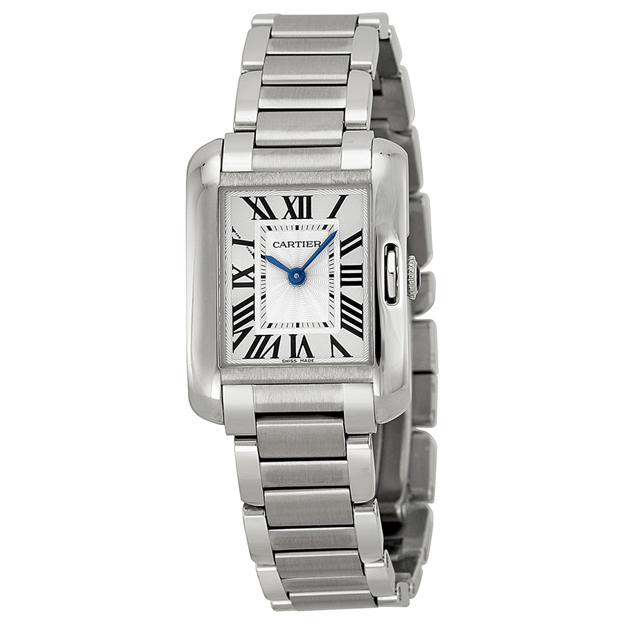 Cartier Tank W5310022 Imitation Swiss Automatic Silver Face Steel Case Watch