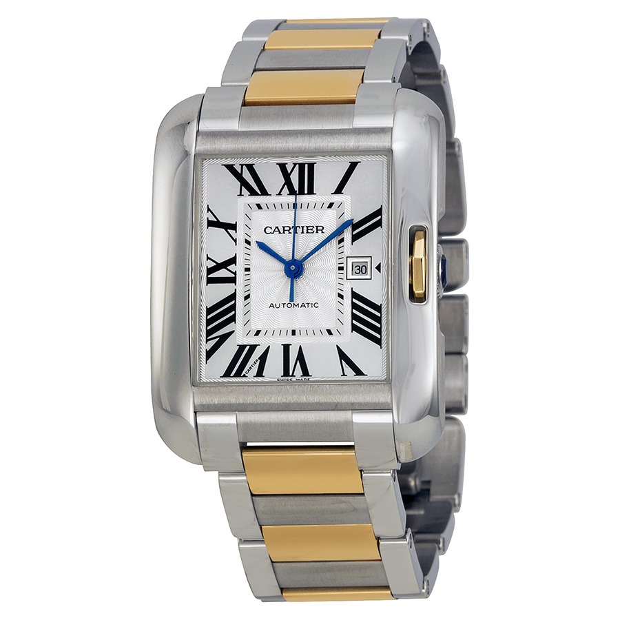 Cartier Tank W5310047 Imitation Automatic Silver Dial Stainless Steel Watch