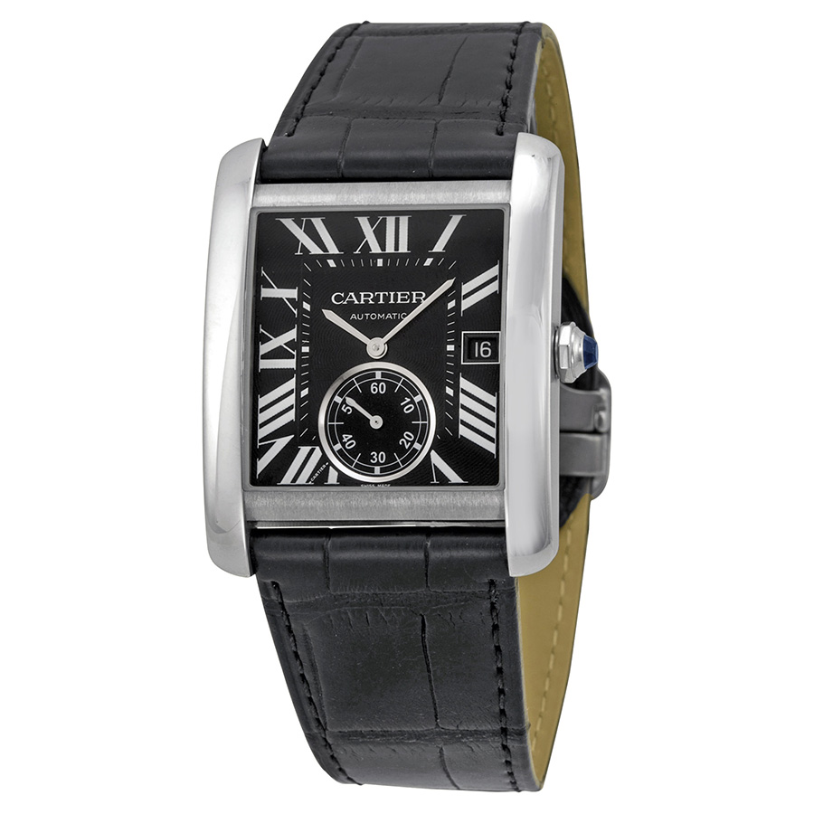 Cartier Tank W5330004 Swiss Clone Automatic Gold-Tone and Black Dial Women's Watch