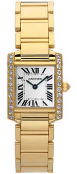 Cartier Tank WE1001R8 Classic Ladies Quartz Gold-Tone Watch