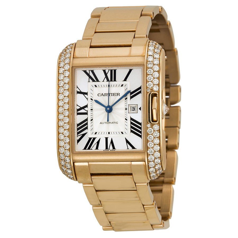 Cartier Tank WT100003 Silver Timepiece - Automatic Swiss Movement - Elegant Quartz Dial Watch