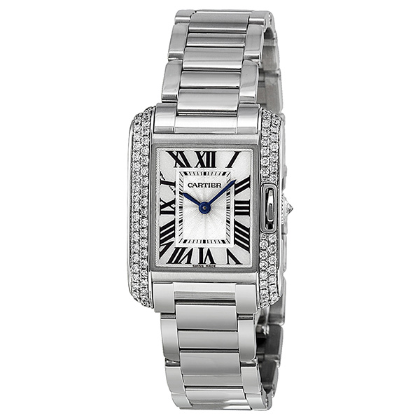 Cartier Tank WT100008 18K Rhodium White Gold Lady's Watch - Prestige Swiss Clone