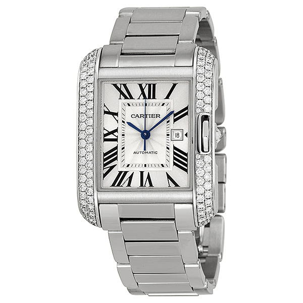 Cartier Tank WT100009 18K White Gold自动机械石英女士手表