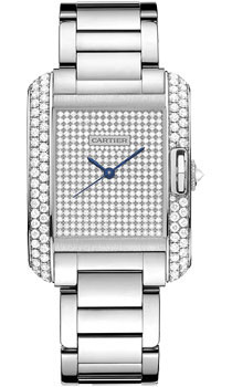 Cartier Tank WT100011 Clone Automatic Swiss Movement Black Chrome Steel Watch