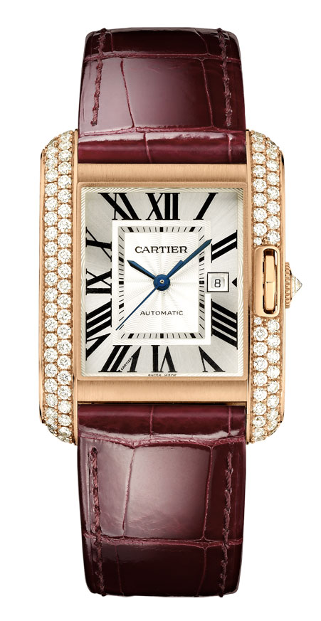 Cartier Tank WT100016 Gold & Diamond Accented Classic Lady's Watch