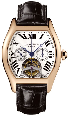 Cartier Tortue Swiss Clone Automatic Black Face Mens Watch