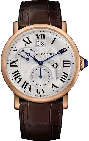 Cartier W1556240 Imitation Luxury Swiss Quartz Watch, 18K Rose Gold, Black Face