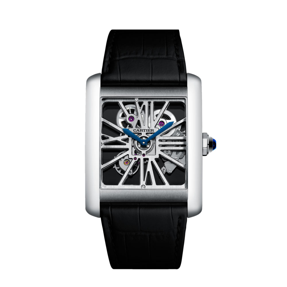 Cartier Classic Winding Timepiece, Manual Movement, Stainless Steel Case & Dial, Elegant Resplendence