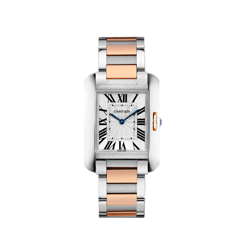 Cartier Santos 100 Steel Automatic Silver Dial Mens Watch
