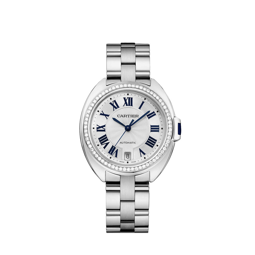 Cartier WJCL0007 Imitation White Gold Chronograph Watch - 18K Glamour Face