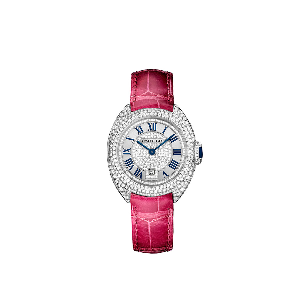 Cartier WJCL0017 White Gold Diamond-set Ladies Watch with Classic Glamour