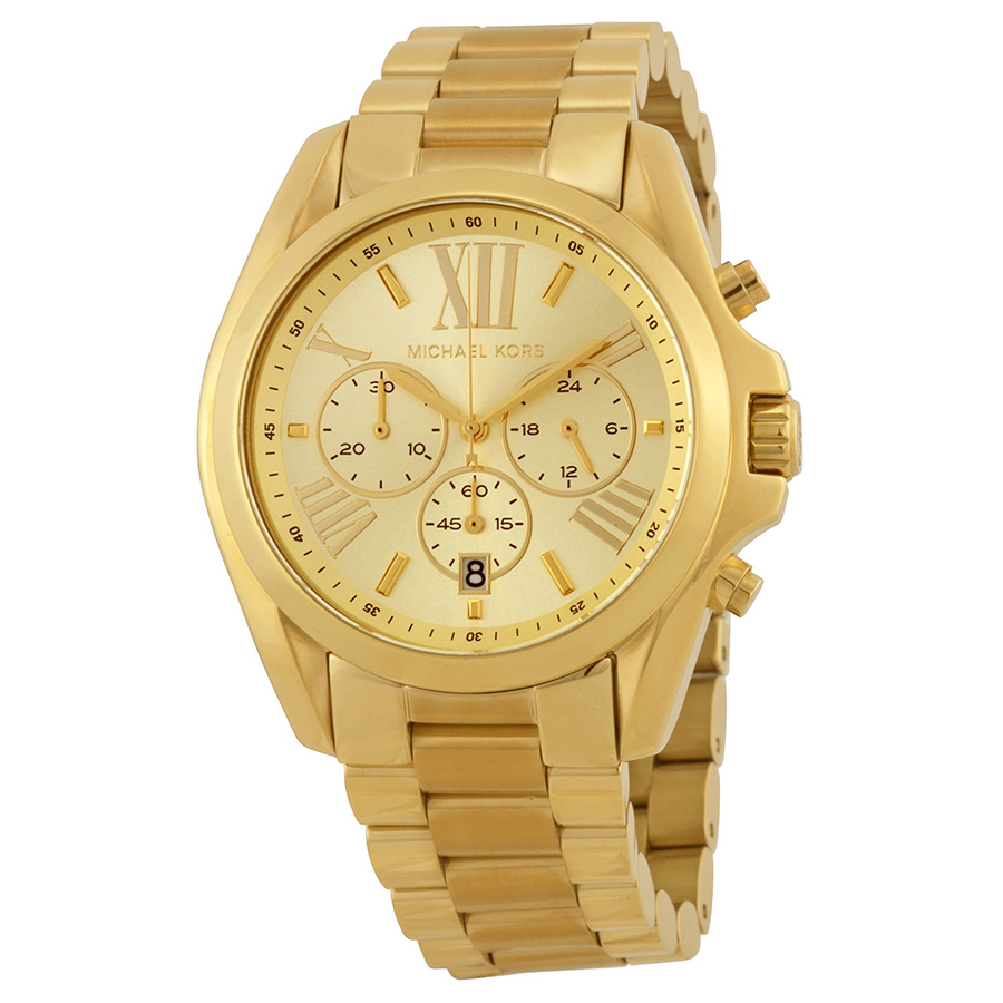 Michael Kors Bradshaw MK5605 Imitation Gold-Tone Diver Watch - Swiss Quartz, 42mm