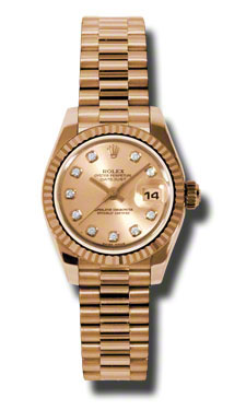 Omega Datejust Classic 36mm Champagne Gold & Diamond Bezel Automatic Watch