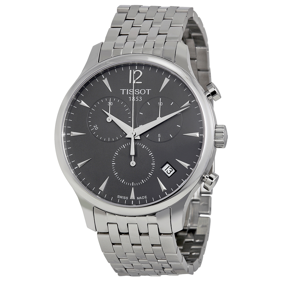 Tissot T-Classic Stainless Steel Chronograph 36mm Jet Black Watch