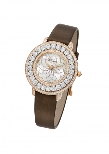 Chopard Mother-of-Pearl Filigree Clasp Automatic Gold Dial 36mm Lady's Watch