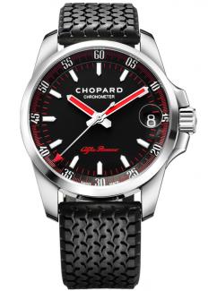 Chopard Alpha Romeo Clone Automatic Black Steel Case Chronograph Watch