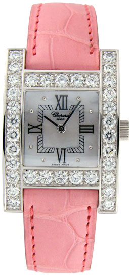Chopard 18k White Gold Diamond Bezel Ladies Dress Watch Replica