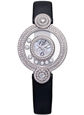 Chopard Happy Diamonds Quartz - Sparkling Diamond Accents - Elegant 18K Gold Watch