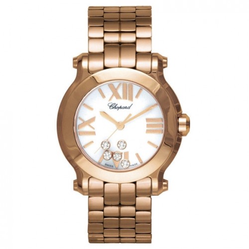 Chopard Happy Sport 274189-5011 Imitation Gold & Diamond Accent Ladies Watch