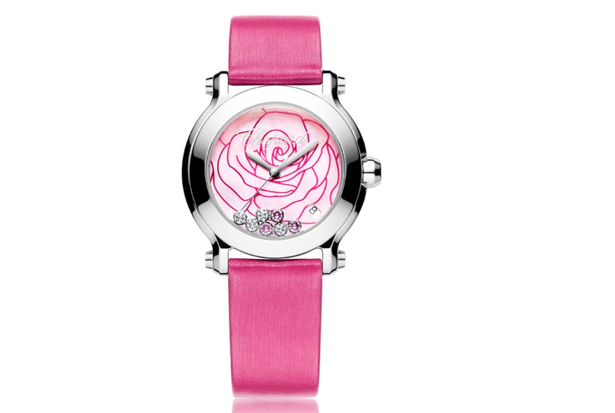 Chopard Happy Sport Pink Gold Chronograph 278475-3029 Women's Watch