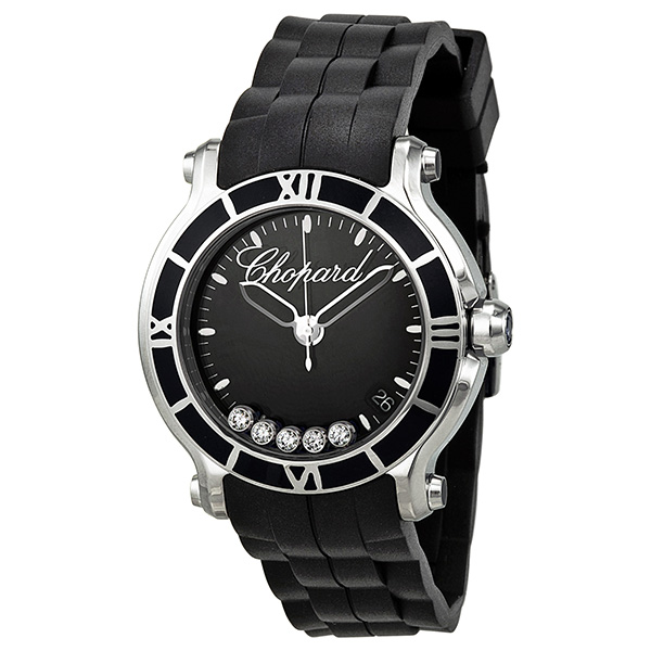 Chopard Happy Sport 278551-3002 Black Diamond-Gilt Dial Replica Watch