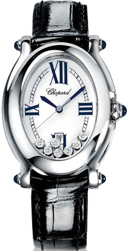 Chopard Happy Sport Lady's Chronograph Blue Steel Dial Watch
