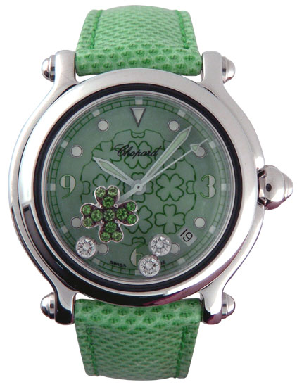 Chopard Happy Sport 28mm Stainless Steel Chronograph with Multicolored Dial Watch
