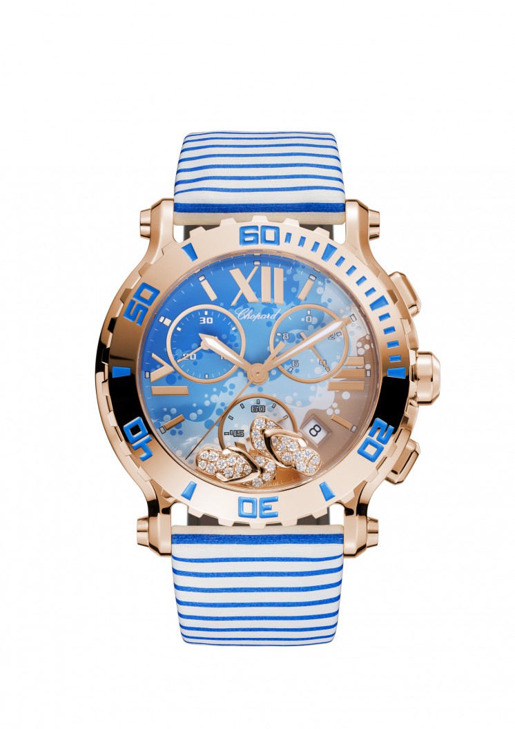 Chopard Happy Sport Clone 28mm Diamond Set Gold-Plated Ladies Watch