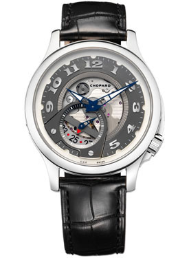 Chopard L.U.C. 161888-1002 Clone Auto 42mm Black Steel Case Quartz Chronograph Watch