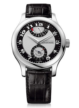 Chopard L.U.C. Automatic Silver & Black Steel Case Mens Watch