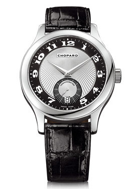 Chopard L.U.C. 161905-1001 Imitation Black & Silver Guilloche Chronograph Watch