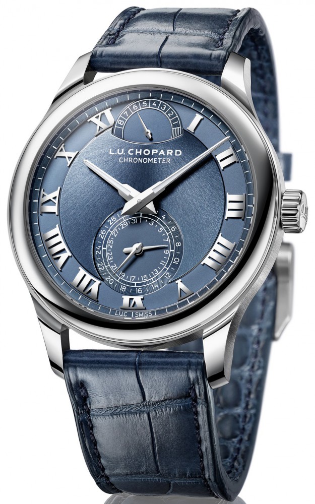 Chopard L.U.C. Automatic Black Dial Mens Watch with Moon Phase & Gold Case