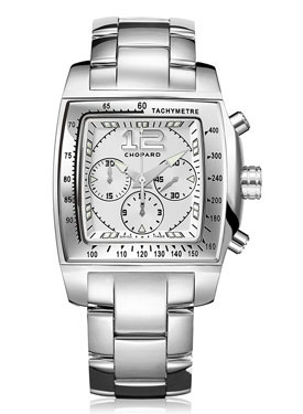Chopard Two O Ten 41mm White Diamond Bezel Automatic Chronograph Watch