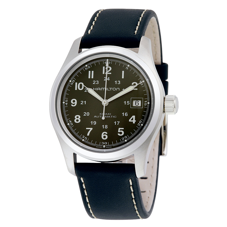 Hamilton Khaki Field Automatic Watch - 42mm Steel Case - Black Dial