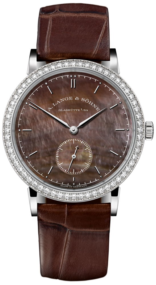 A. Lange & Sohne Saxonia Mother of Pearl Dark Automatic Watch - Timeless Elegance