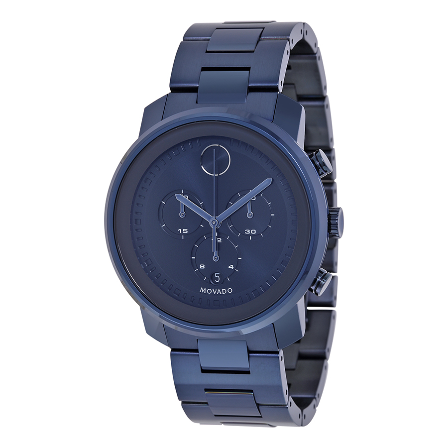Movado Bold Chronograph Dark Navy Automatic Mens Watch