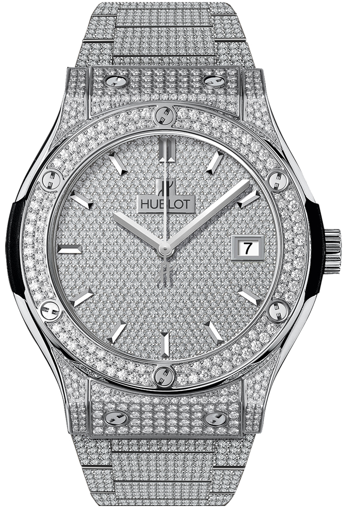 Hublot Classic Fusion Imitation 41mm Black Carbon Bezel Automatic Water-Resistant Watch